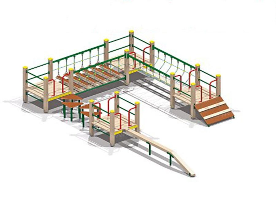 Детский спортивный комплекс (подвесной мостик , бум бревно) - 4448